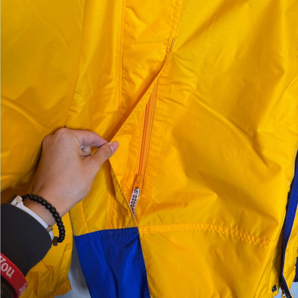 Vintage Columbia Men’s XL Colorblock Rain Jacket Blue Outdoor Y2K Gorpcore - Picture 4 of 8